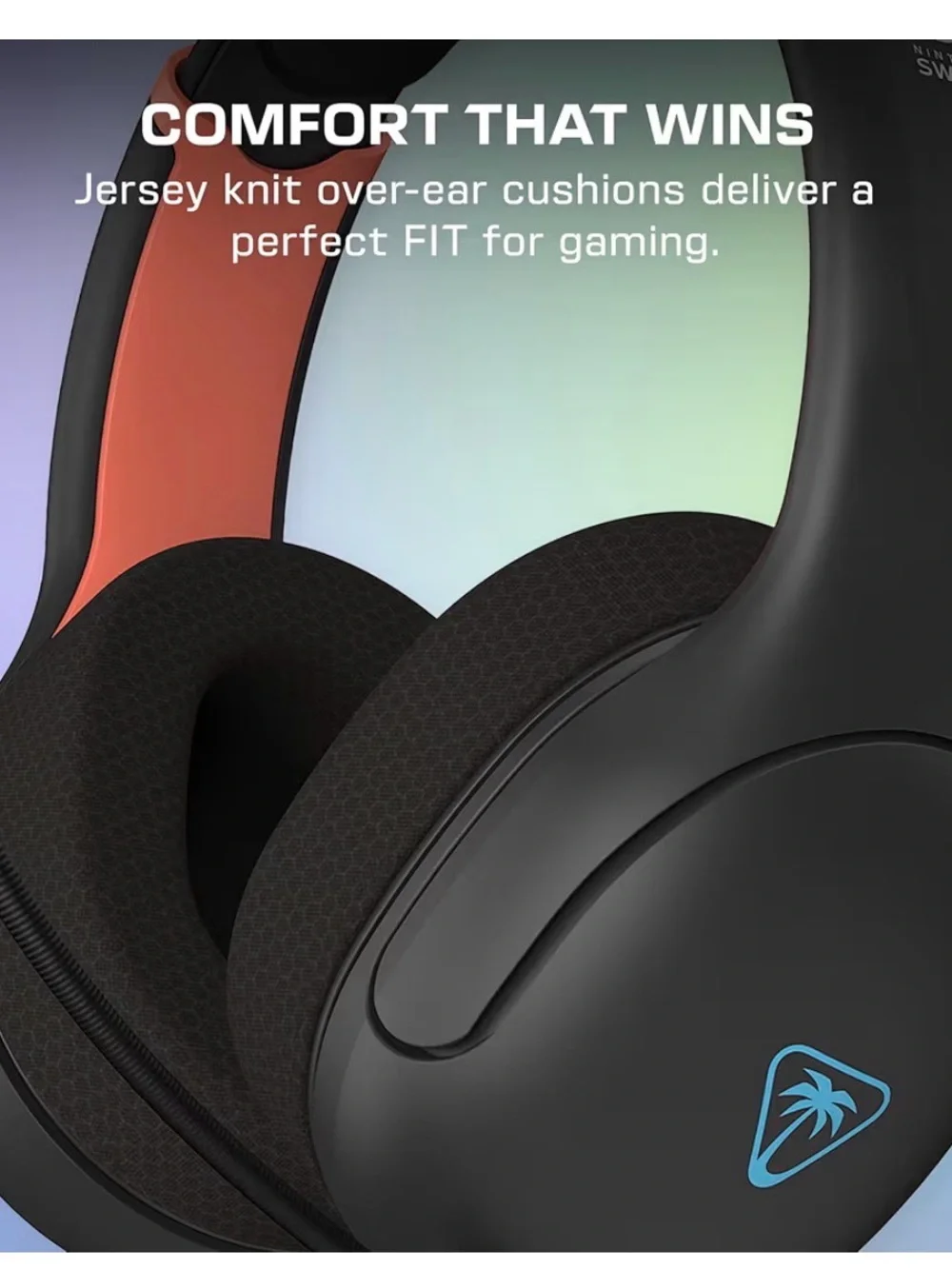 Airlite Fit Wired Gaming Headset - Black with red & Teal Accents